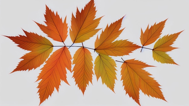 Free autumn leaves with white background collection