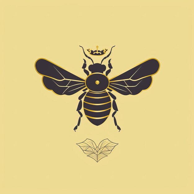 Фото Бесплатный дизайн логотипа королевы пчел для вашего бизнеса