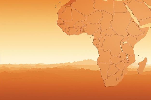 Foto mappa vuota gratuita dell'africa