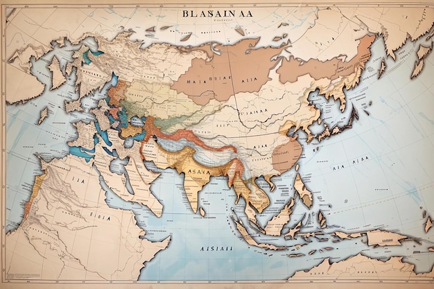 Foto mappa muta gratuita dell'asia