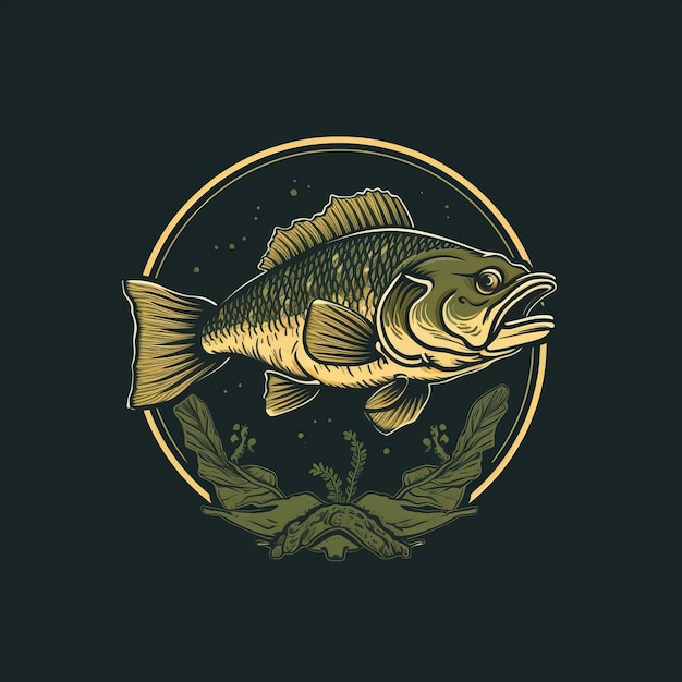 Photo free captivating fishing logo design for anglers and outdoor enthusiasts generative ai