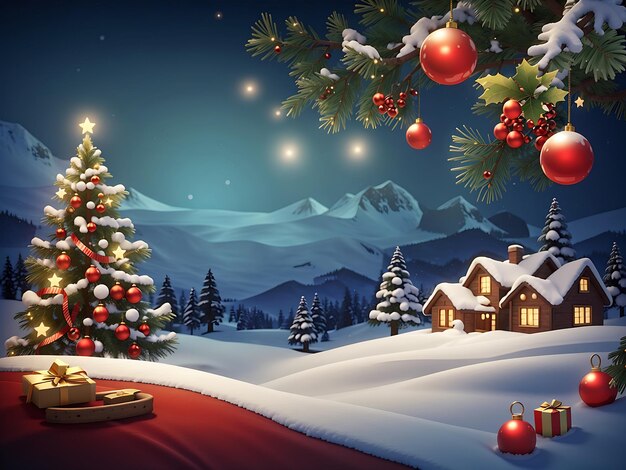 Premium AI Image | Free charismas decorated background image