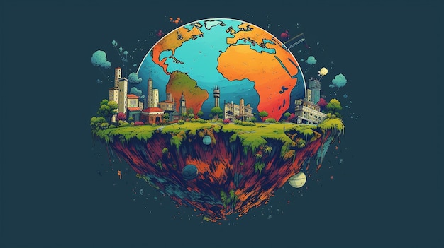 free earth day world background