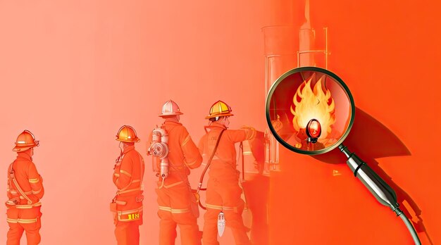 火災監視検査と消火活動 無料の写真