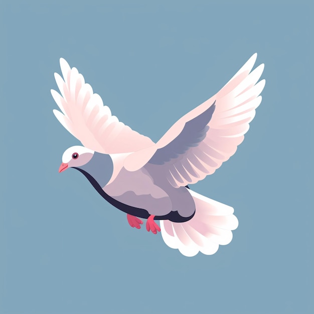 Photo free flying pigeon urban birds concept illustration