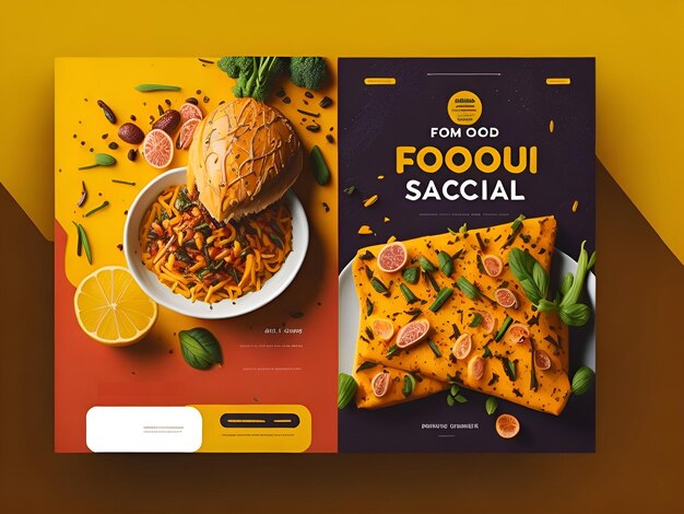 Photo free food social media post design