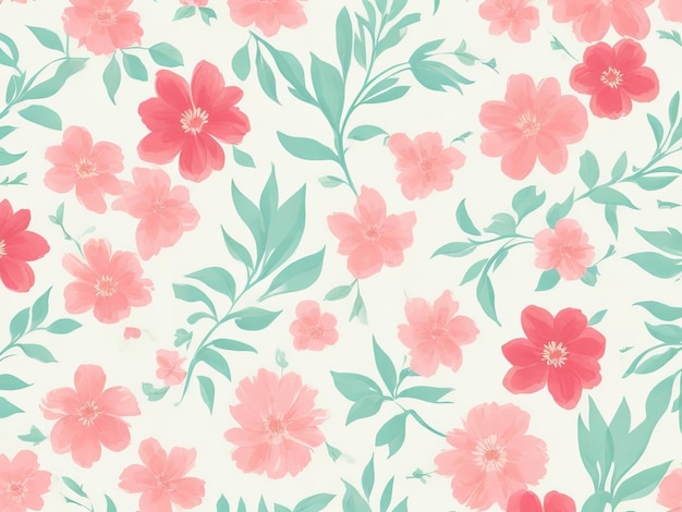 Free handdrawn floral wallpaper in vector format