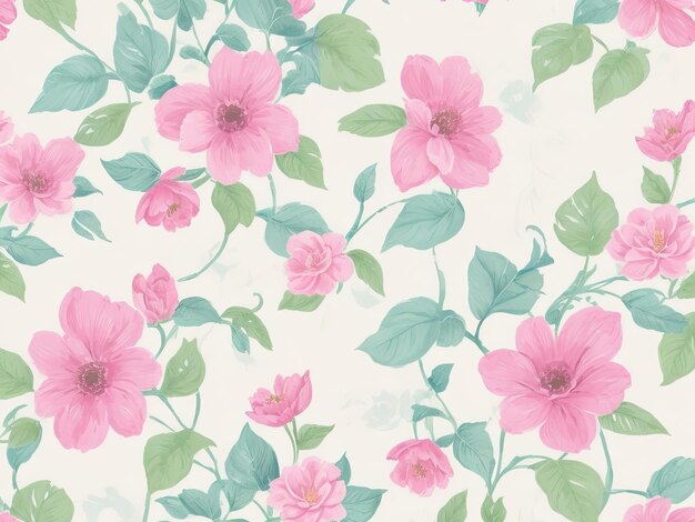 Free handdrawn floral wallpaper in vector format