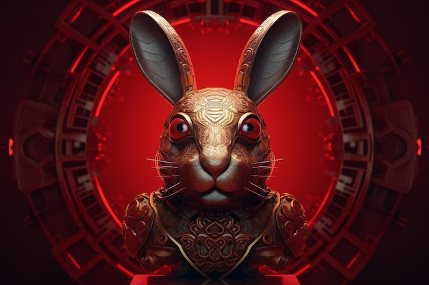 Free happy chinese new year of the rabbit generative ai