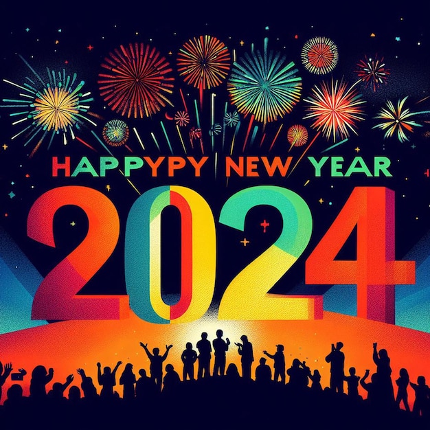 Free Happy New Year 2024 Background