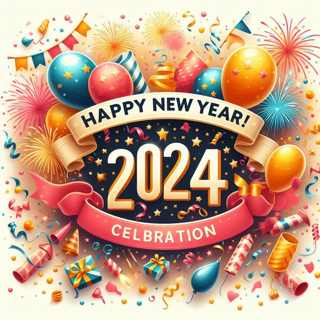 Free Happy New Year 2024 Background