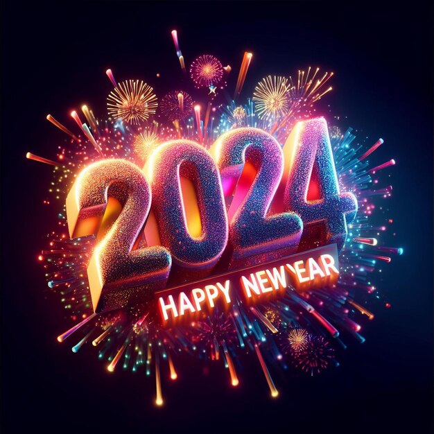 Free Happy New Year 2024 Background