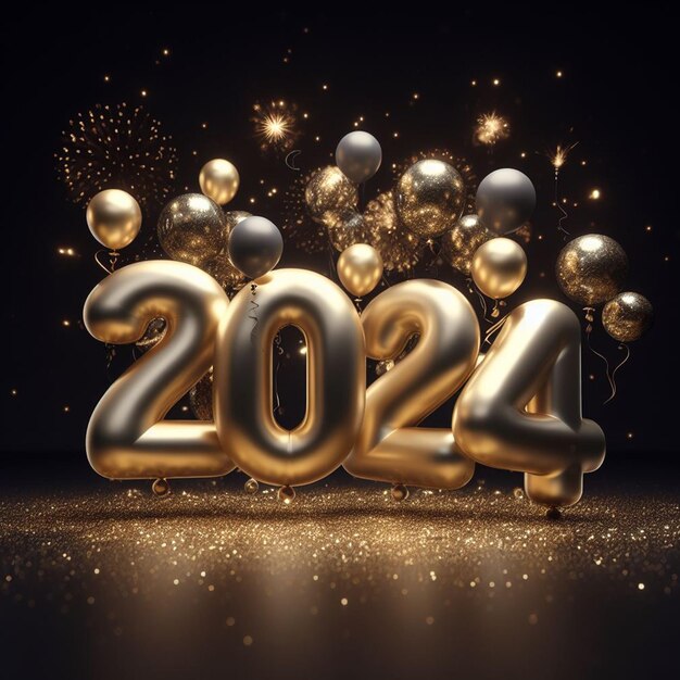 Free Happy New Year 2024 Background