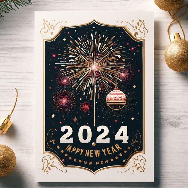 Photo free happy new year 2024 background