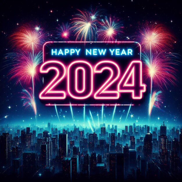 Premium AI Image Free Happy New Year 2024 Background
