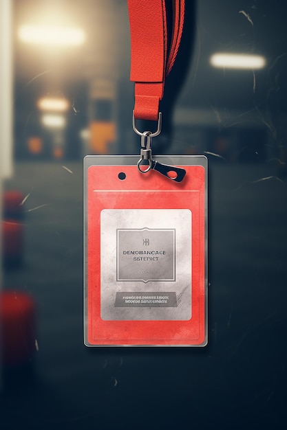 Free id holder mockup