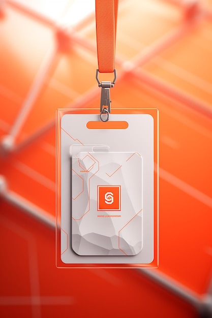 Free id holder mockup