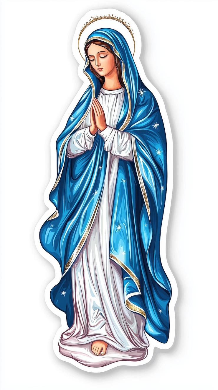 Photo free image our lady drawing isolated background