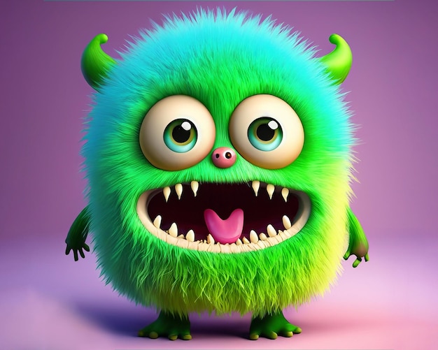 free images cute monster with a long tongue