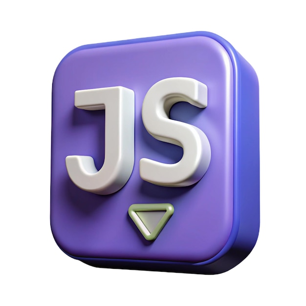 Free JavaScript 3D Icon Isolated on White Background