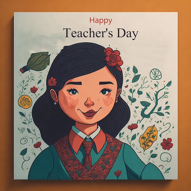 Free JPEG world Teacher's day concept poster template