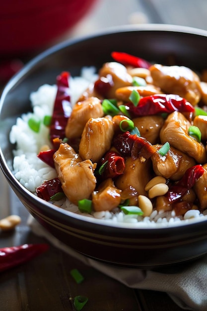 Foto fotografia gratuita di cucina cinese kung pao chicken per uso commerciale