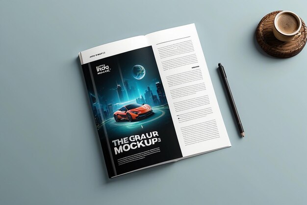 Free Modern Magazine Mockup PSD