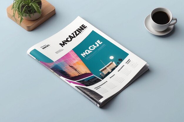 Free Modern Magazine Mockup PSD