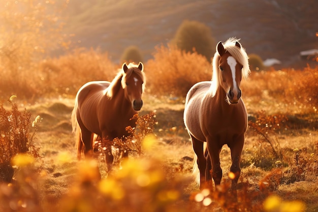 Бесплатная хорошая тихая тренировка лошадей слушает свою женщину генеративный ИИ
