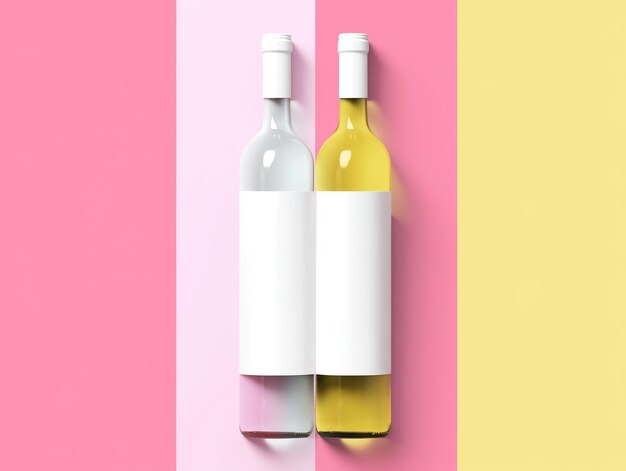 写真 free phot wine bottle mockup wine bottle mockup