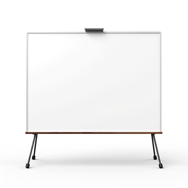 Free Photo 3d blank standing advertising digital panel White board mockup