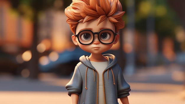 бесплатная фотография 3D-рендеринга анимированного дизайна персонажа