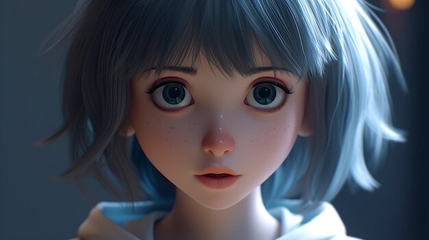 3D レンダリングされたアニメーション キャラクター デザインの無料の写真