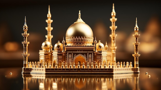 a free photo of 3d rendered beautiful mosque design