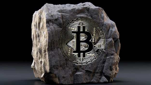 a free photo of 3d rendered bitcoin sign