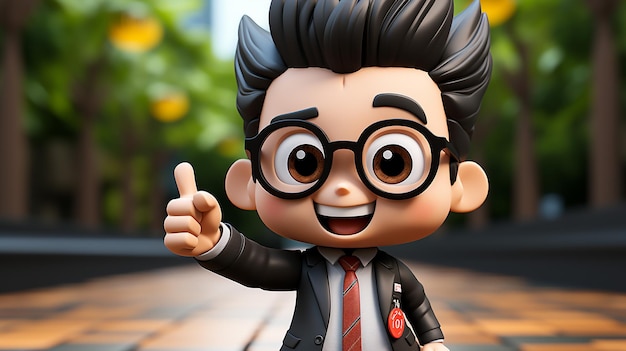 a free photo of 3d rendered cartoon boy character