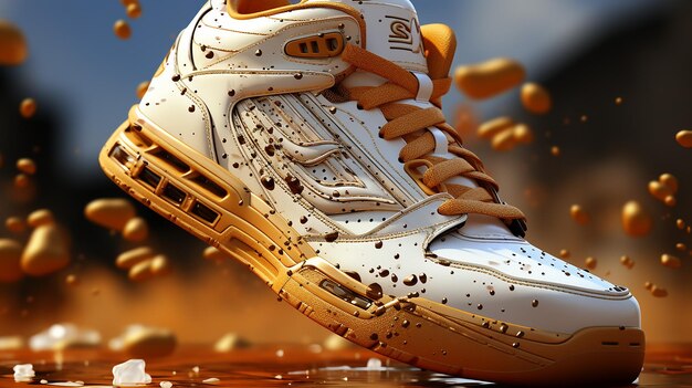 a free photo of 3d rendered classic shoes design