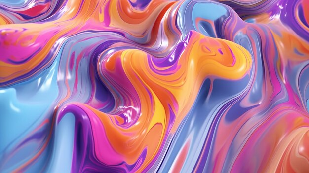 a free photo of 3d rendered colorful vivid abstract background