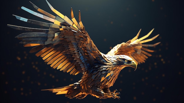 a free photo 3d rendered eagle