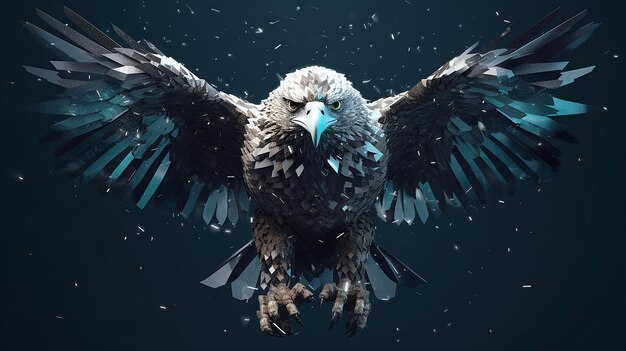 a free photo 3d rendered eagle