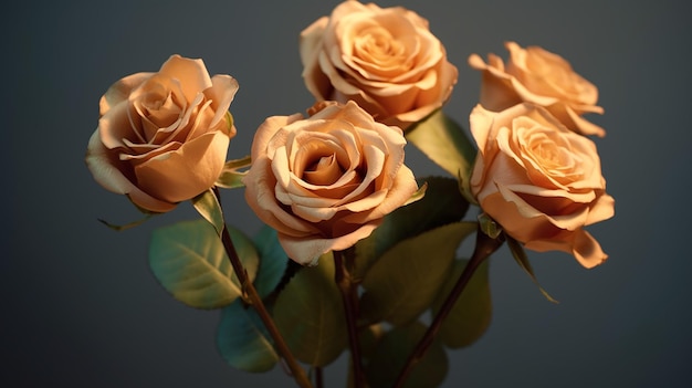 a free photo of 3d rendered flowers