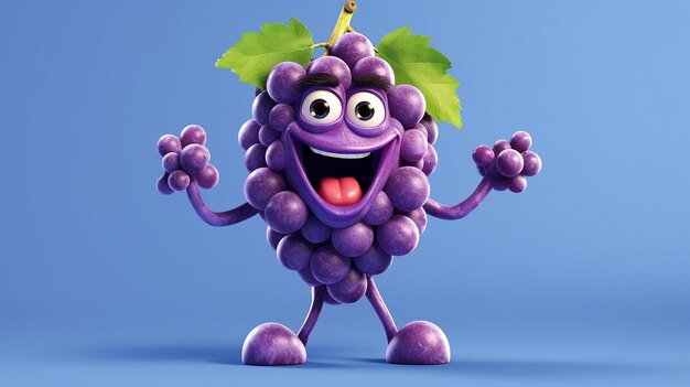 Photo a free photo of 3d rendered grapes