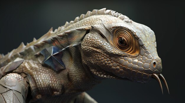 a free photo of 3d rendered lizard