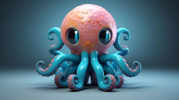 a free photo of 3d rendered octopus