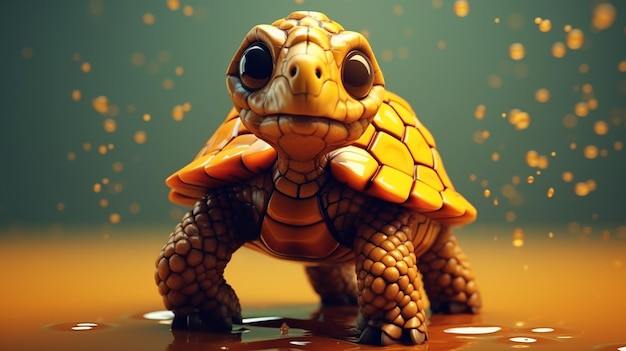 a free photo of 3d rendered turtle design