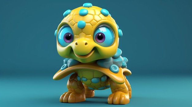 a free photo of 3d rendered turtle design