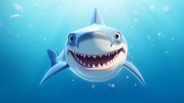 3D サメ魚の無料写真