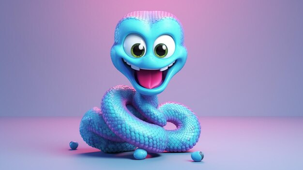A free photo of 3d snake