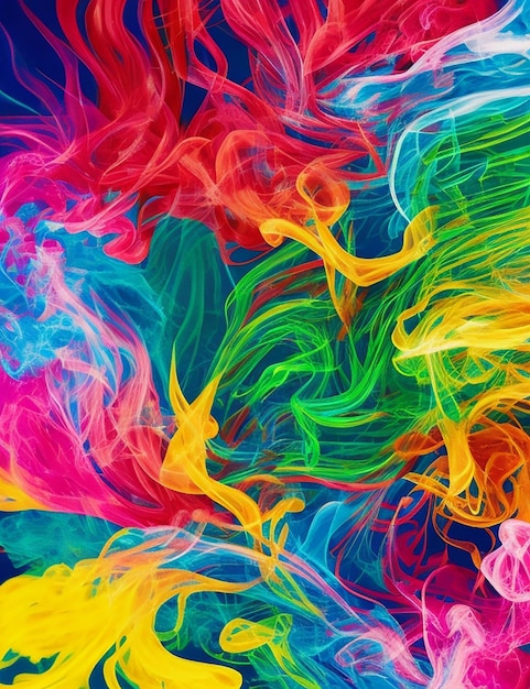 Фото бесплатно абстрактный фон с разноцветными клубами дыма
