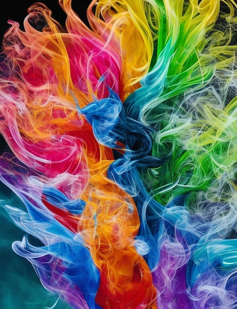Photo free photo abstract background with colorful puffs of smoke
